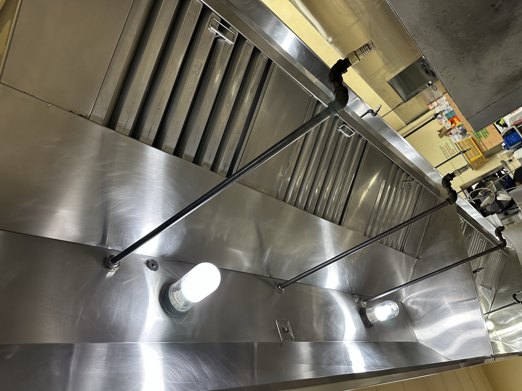 Cleaned commercial exhaust vent